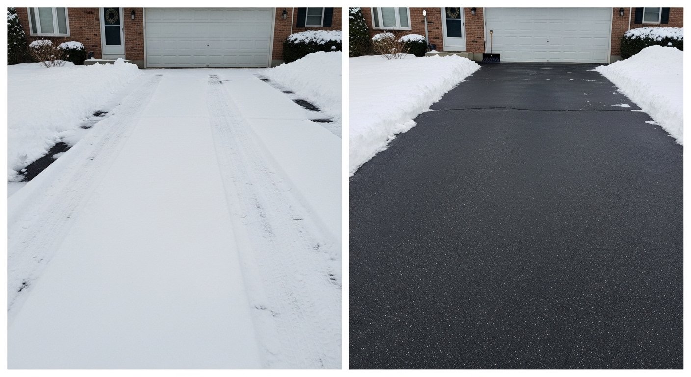 Black Ice On Driveway