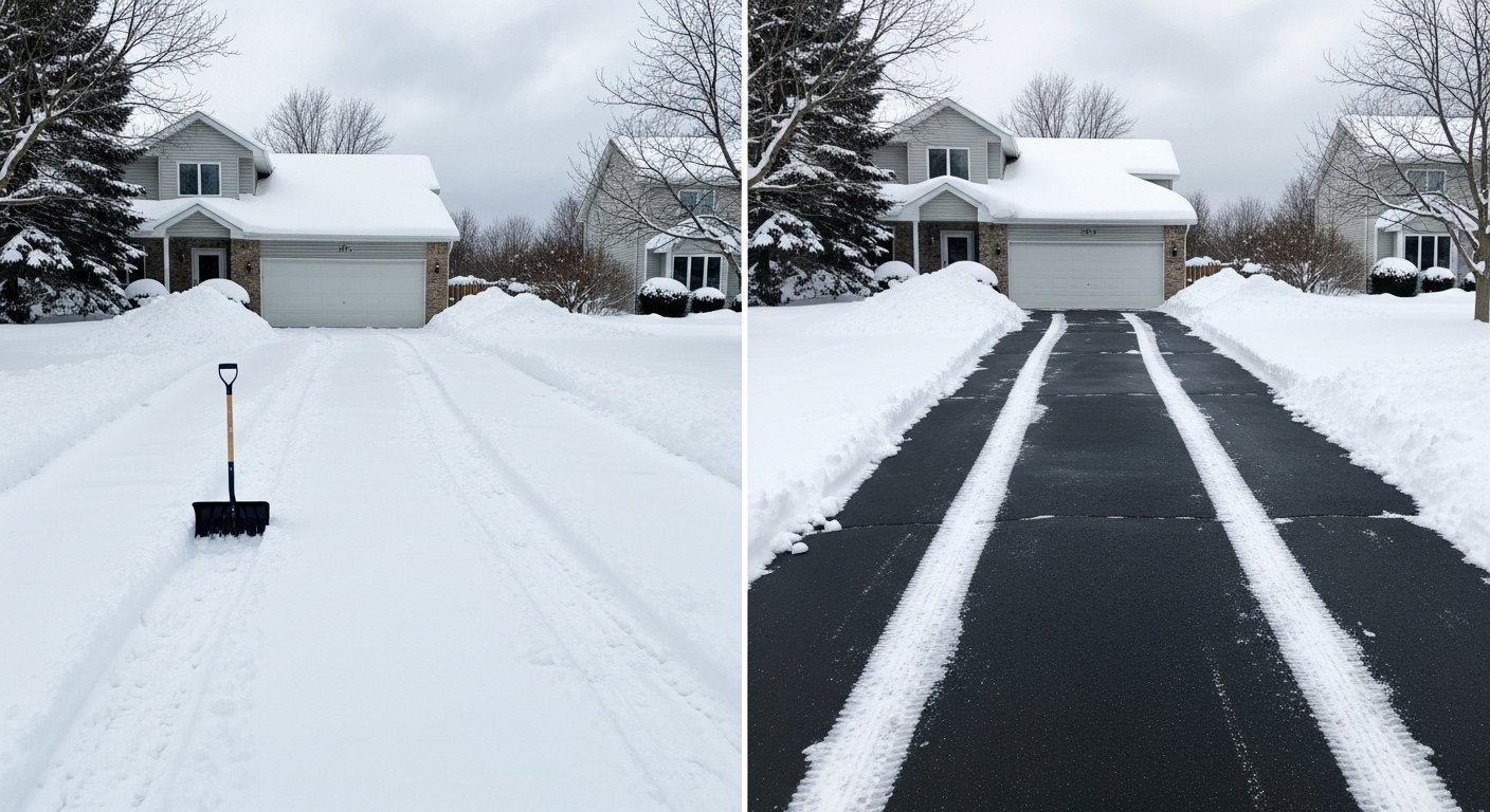 Parking Lot Snow Removal in Xenia, OH crew and equipment