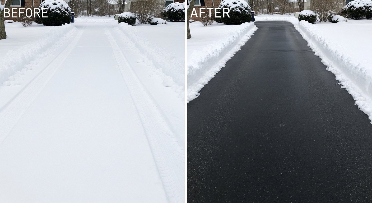 Parking Lot Snow Removal in Xenia, OH finished access