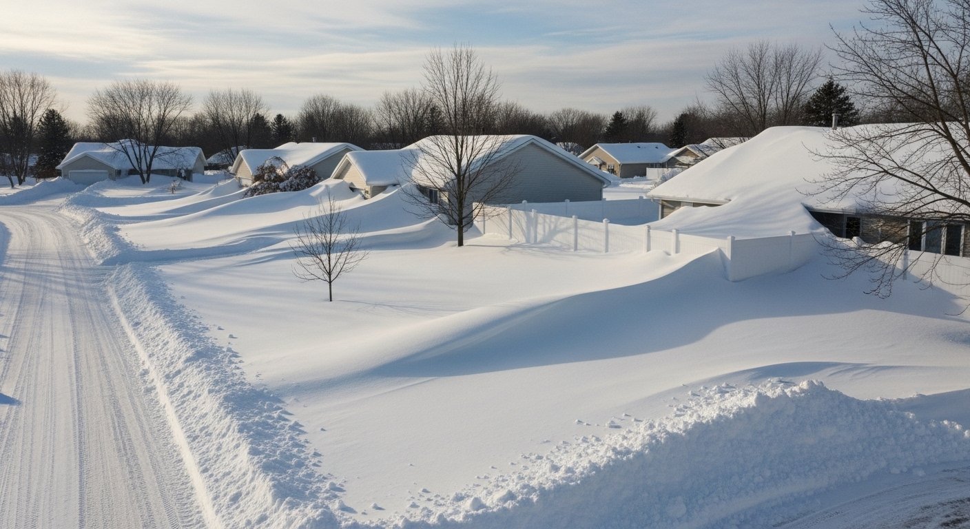 Snow Piled Against Foundation